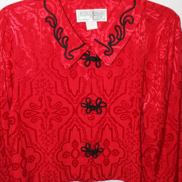 Vintage Jessica Howard Red Petite Short Jacket - Picture 15 of 16